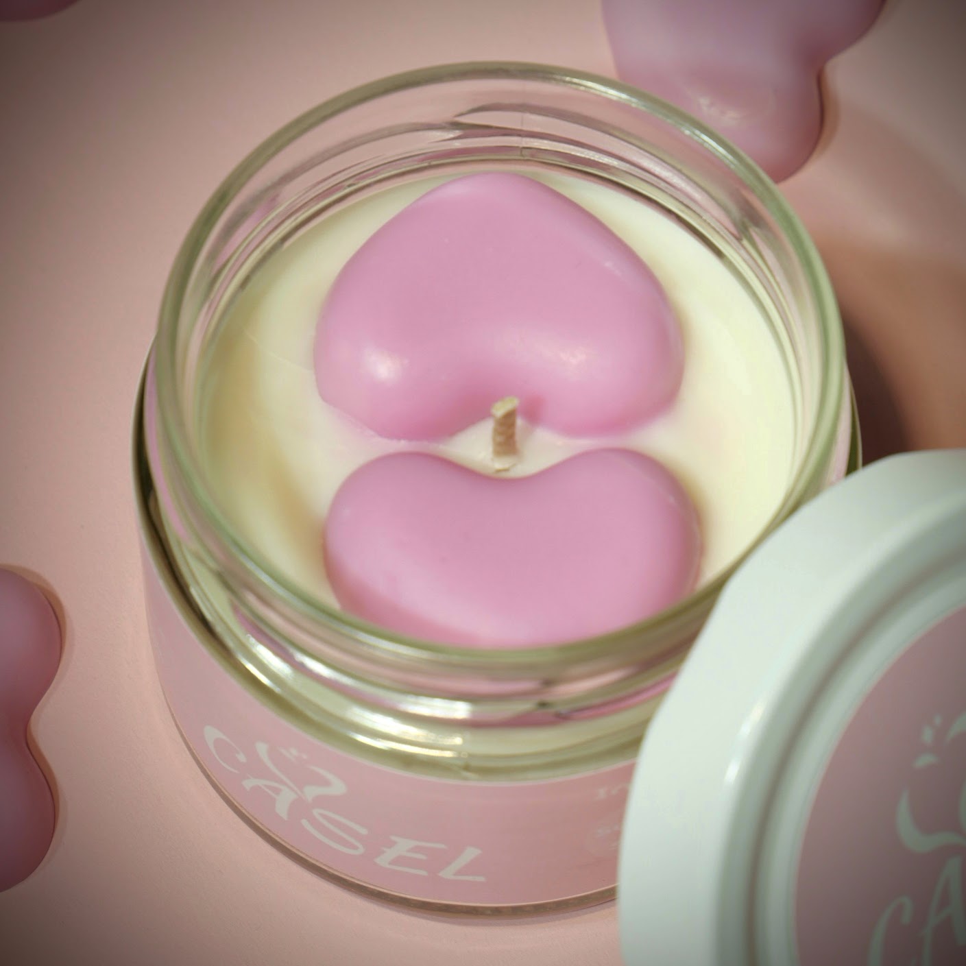 küünal 'kaks südant' sojavahast küünal 'kaks südant' sojavahast