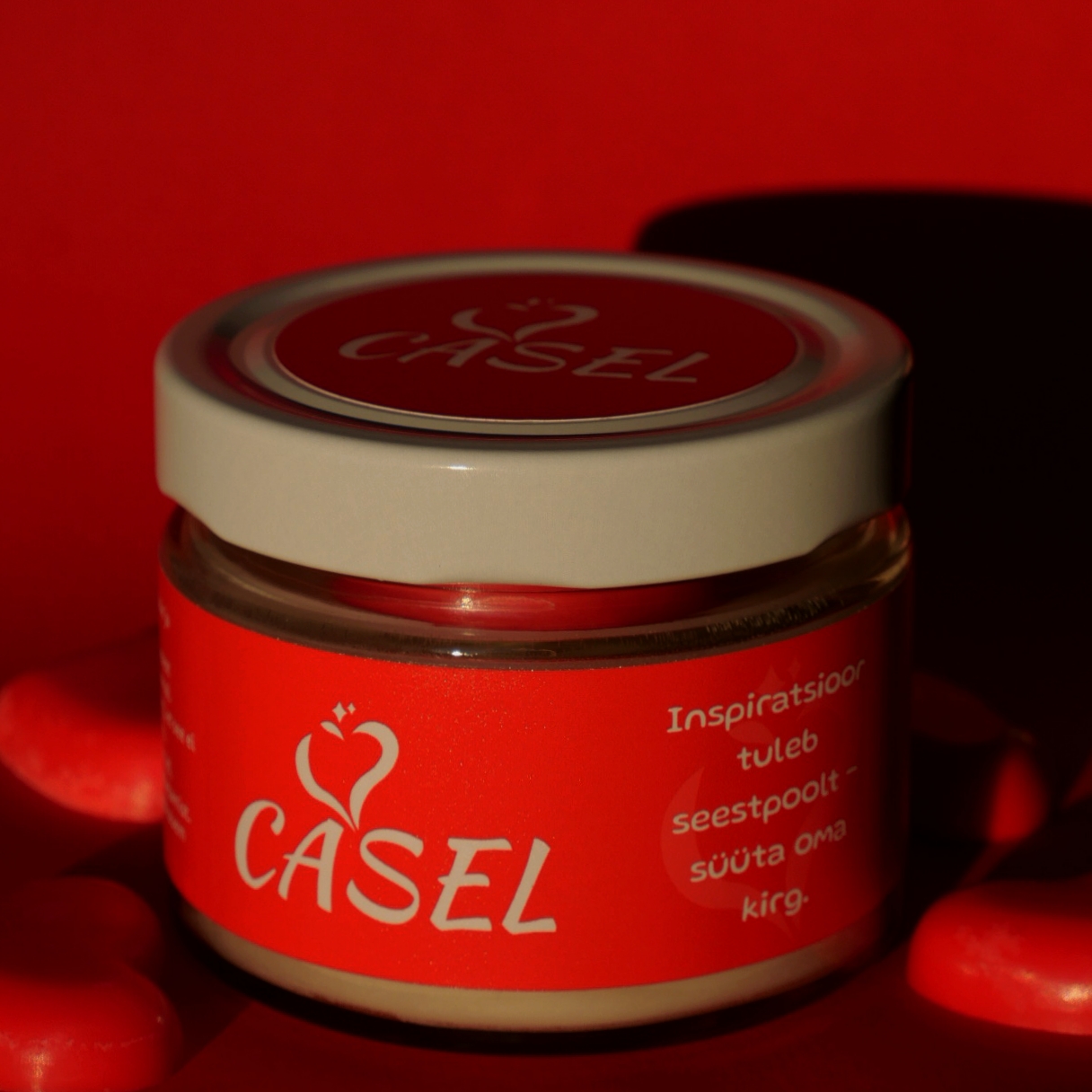 küünal 'kaks südant' sojavahast küünal 'kaks südant' sojavahast